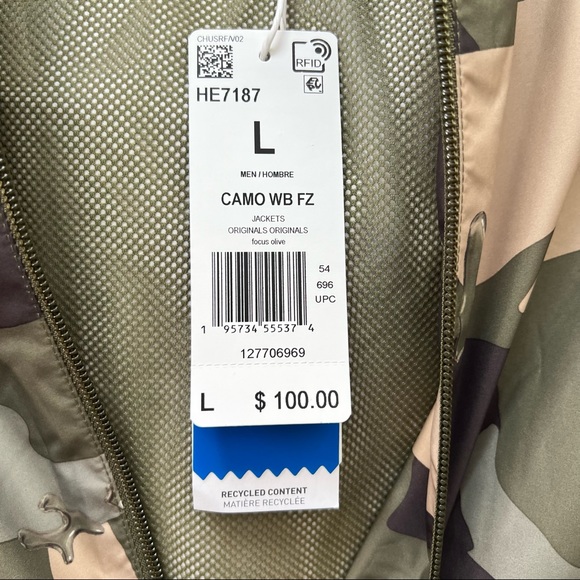 ✨Sold✨Adidas • Originals Camo Graphic Windbreaker Jacket - Picture 7 of 12